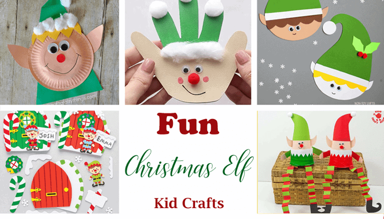 elf crafts for Christmas- arts and crafts activities - amorecraftylife.com #kidscraft #craftsforkids #christmas #preschool