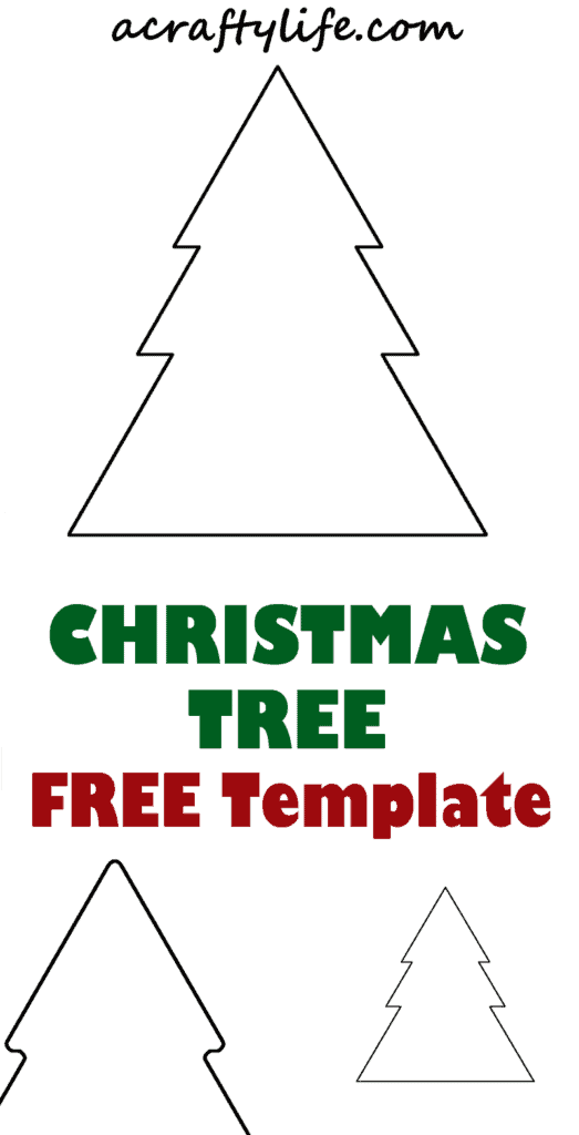 christmas tree template cut out crafts - christmas kid craft - arts and crafts activities - acraftylife.com #kidscraft #craftsforkids #preschool