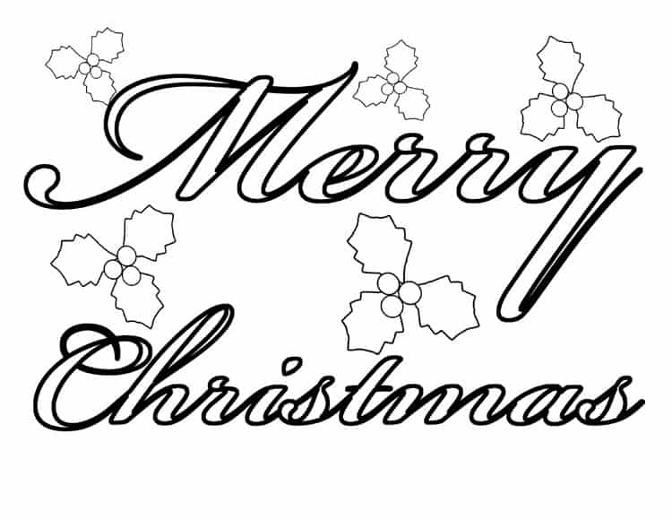 Merry Christmas printables - free Christmas coloring pages- arts and crafts activities - acraftylife.com #kidscraft #craftsforkids #christmas #preschool