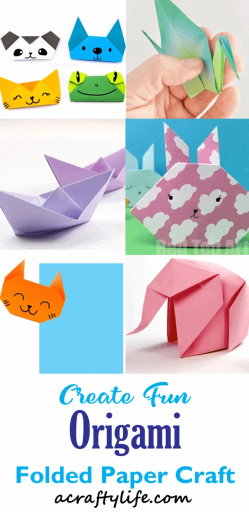 Easiest Origami Folded  - folded paper craft - crafts for kids - acraftylife.com