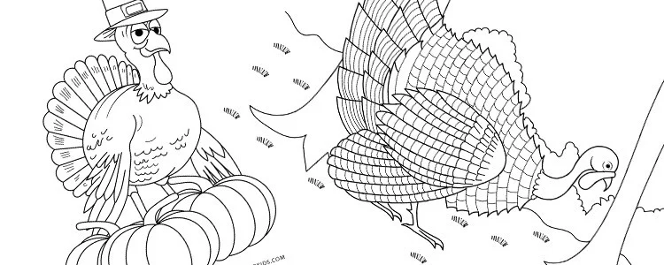 turkey coloring for page - fall kid craft - thanksgiving kid craft - acraftylife.com #kidscraft #craftsforkids #preschool