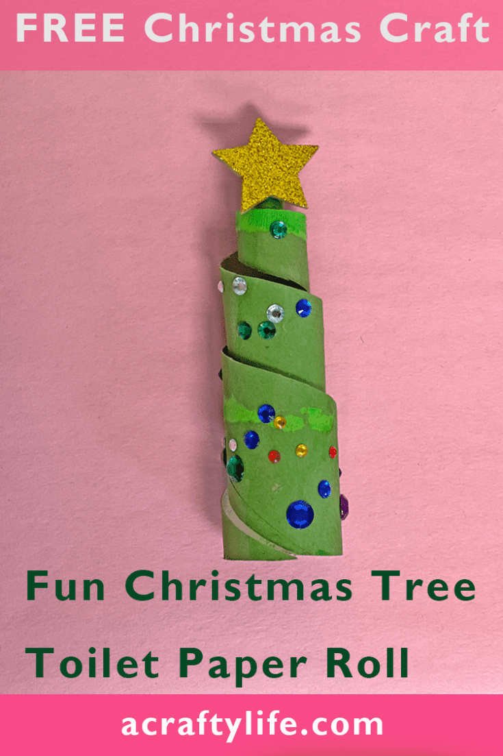 Easy Christmas Tree Toilet Paper Roll Craft to Make - A Crafty Life