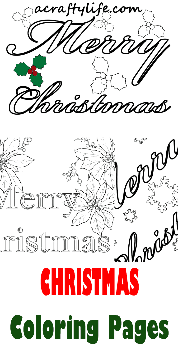 101 Easy Christmas Coloring Pages - Free Printables - A Crafty Life
