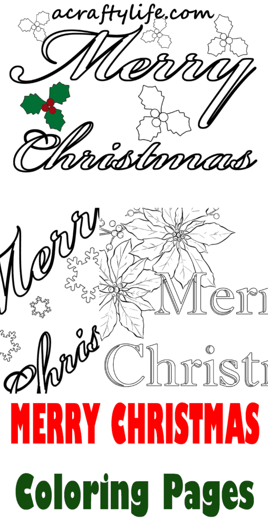 Merry Christmas coloring pages printables - free Christmas coloring pages- arts and crafts activities - acraftylife.com #kidscraft #craftsforkids #christmas #preschool