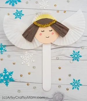 Easy Christmas popsicle stick crafts for kids - arts and crafts activities - DIY Christmas ornament - keepsakes - acraftylife.com #kidscraft #craftsforkids #christmas #preschool