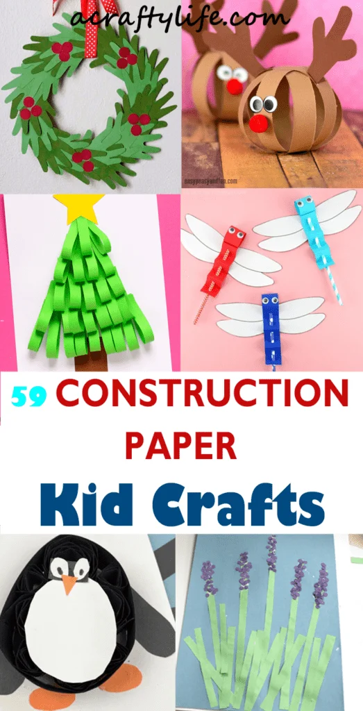 construction paper craft - arts and crafts activities - amorecraftylife.com #kidscraft #craftsforkids #preschool