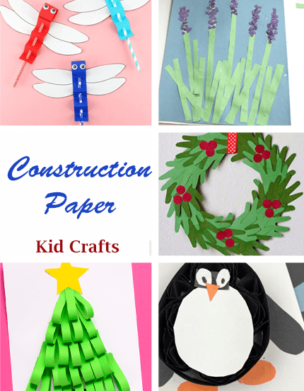 59 Easy Construction Paper Crafts for Kids - A Crafty Life