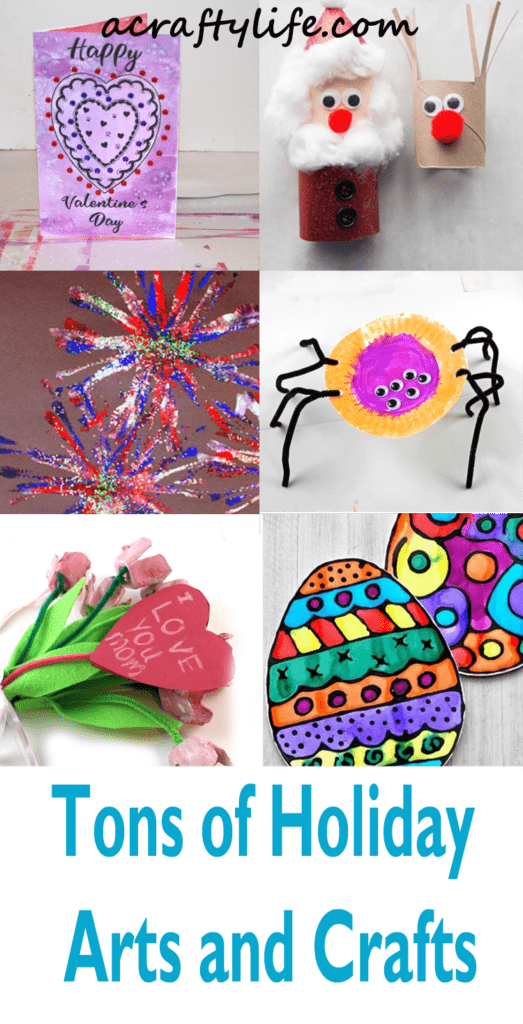 tons of holiday arts and crafts for kids- acraftylife.com #kidscrafts #craftsforkids #diy