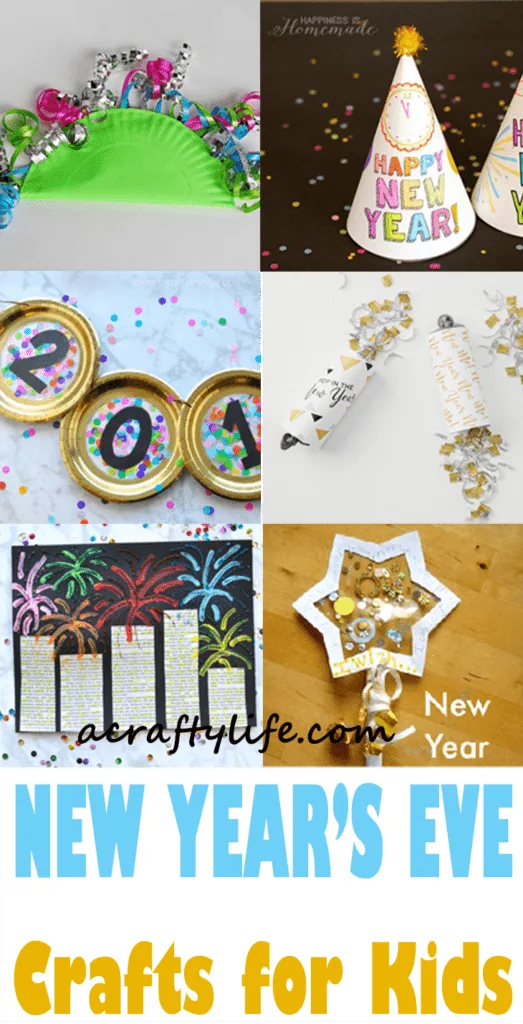 New Year's Eve crafts for kids- acraftylife.com #preschool #craftsforkids #crafts #kidscraft