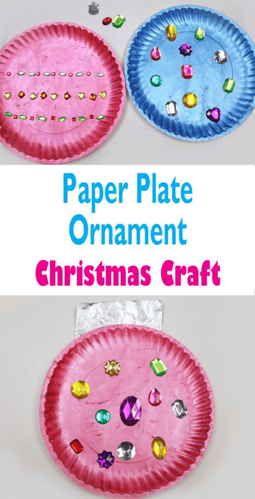 paper plate ornament craft for preschool - arts and crafts activities -Christmas kid craft- acraftylife.com #kidscraft #craftsforkids #winter