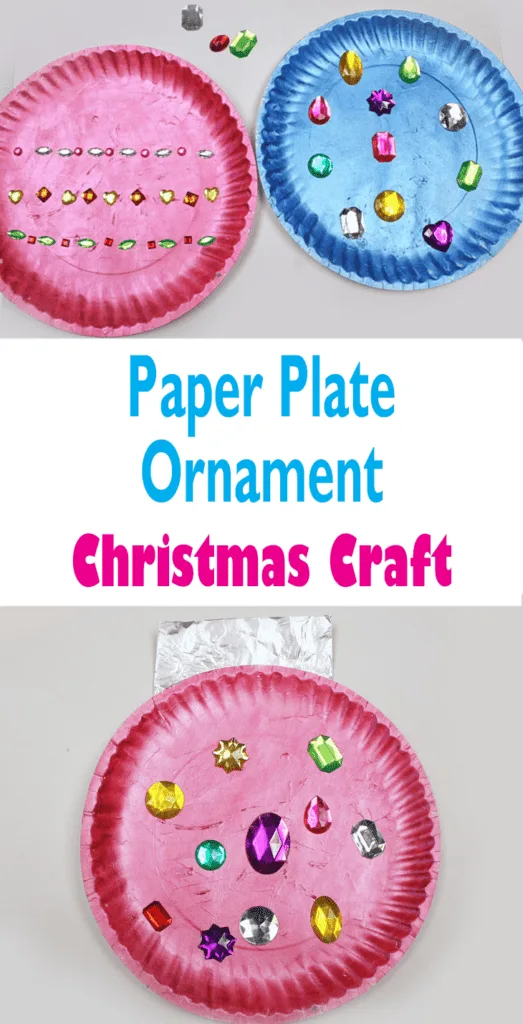 paper plate ornament craft for preschool - arts and crafts activities -Christmas kid craft- acraftylife.com #kidscraft #craftsforkids #winter