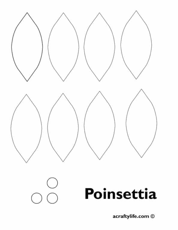 Easy Printable Poinsettia Craft for Kids Template to Make - A Crafty Life