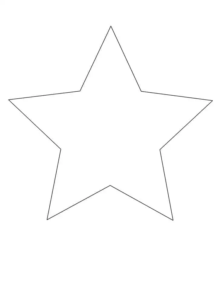 free star template printable outline for crafts - acraftylife.com #kidscrafts #craftsforkids #diy