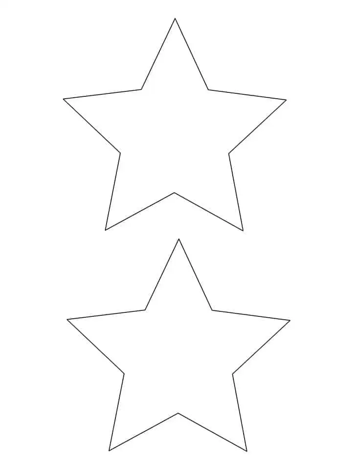 free star template printable outline for crafts - acraftylife.com #kidscrafts #craftsforkids #diy