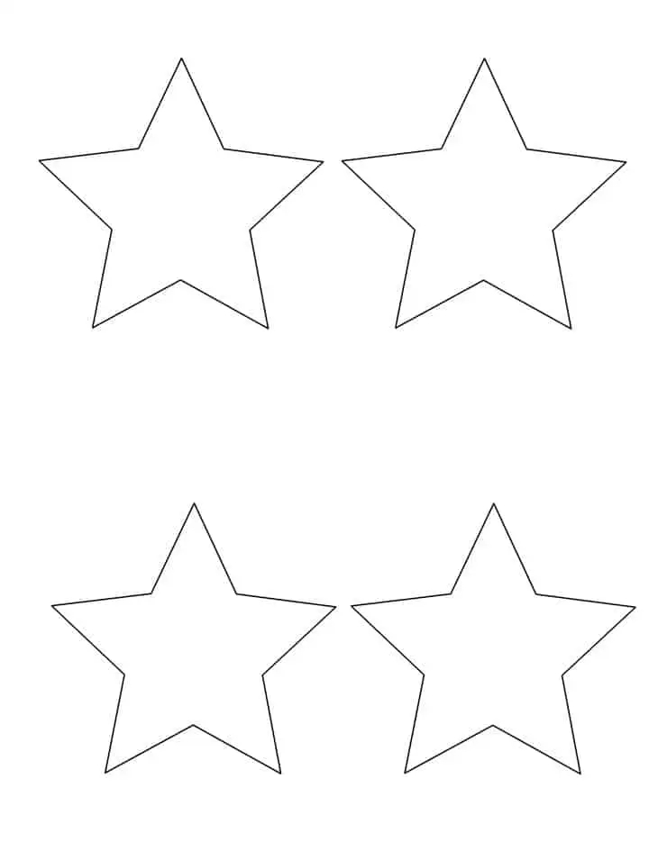 free star template printable outline for crafts - acraftylife.com #kidscrafts #craftsforkids #diy