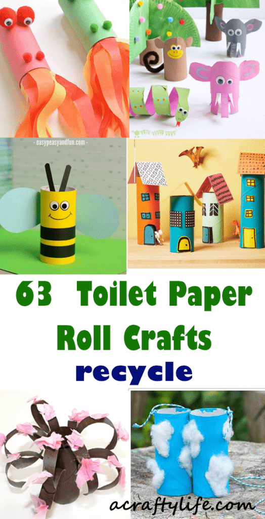 toilet paper roll craft - recycle - arts and crafts activities - acraftylife.com #kidscraft #craftsforkids #preschool