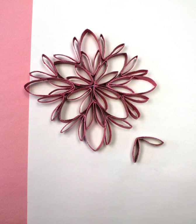 Colorful Toilet Paper Roll Snowflake Christmas Ornament A Crafty Life