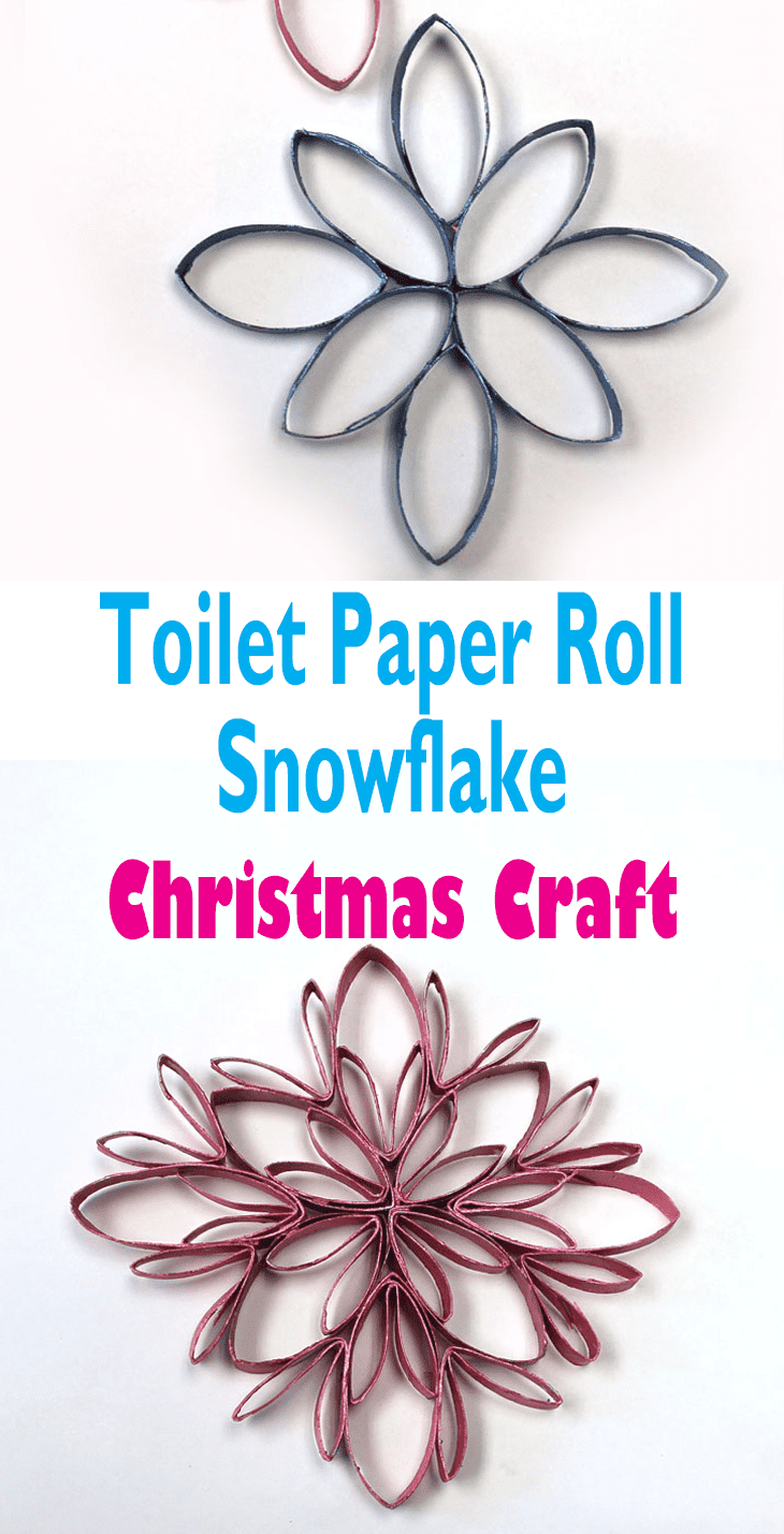 Colorful Toilet Paper Roll Snowflake Christmas Ornament A Crafty Life