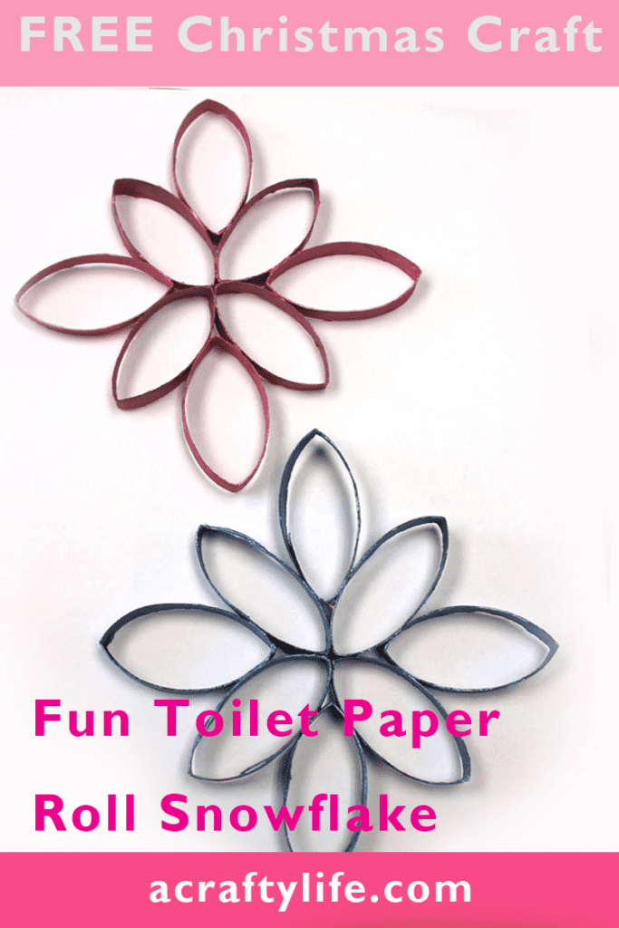 toilet paper roll snowflake for kids- arts and crafts activities -winter kid craft- acraftylife.com #kidscraft #craftsforkids #winter