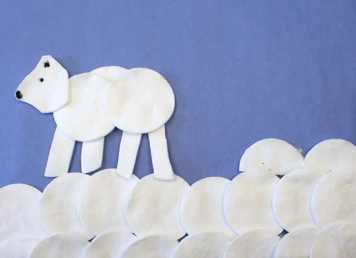 easy polar bear craft for preschool- arts and crafts activities -winter kid craft- acraftylife.com #kidscraft #craftsforkids #winter