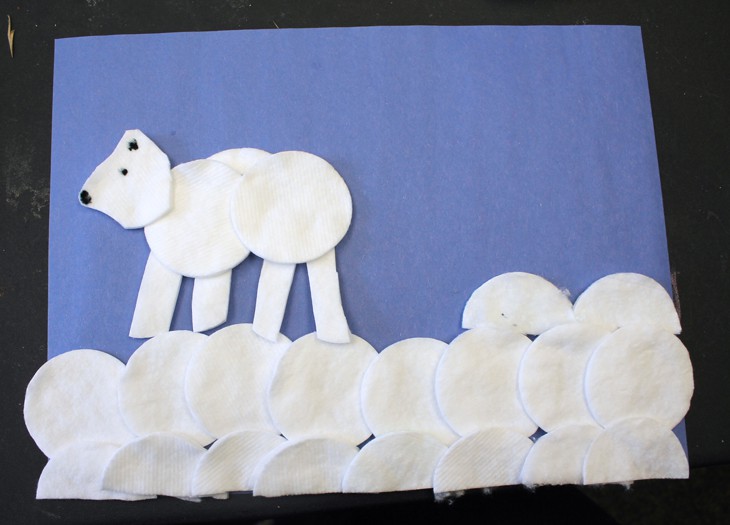 easy polar bear craft for preschool- arts and crafts activities -winter kid craft- acraftylife.com #kidscraft #craftsforkids #winter