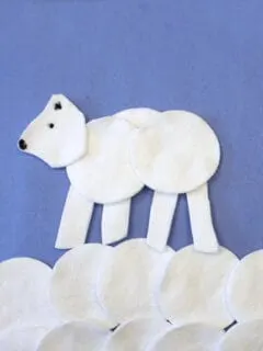 easy polar bear craft for preschool- arts and crafts activities -winter kid craft- acraftylife.com #kidscraft #craftsforkids #winter