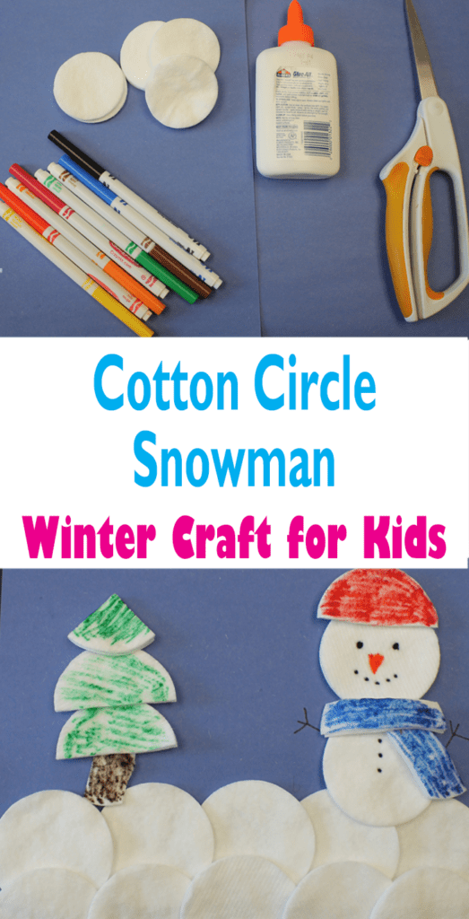 easy snowman craft for preschool- arts and crafts activities -winter kid craft- acraftylife.com #kidscraft #craftsforkids #winter