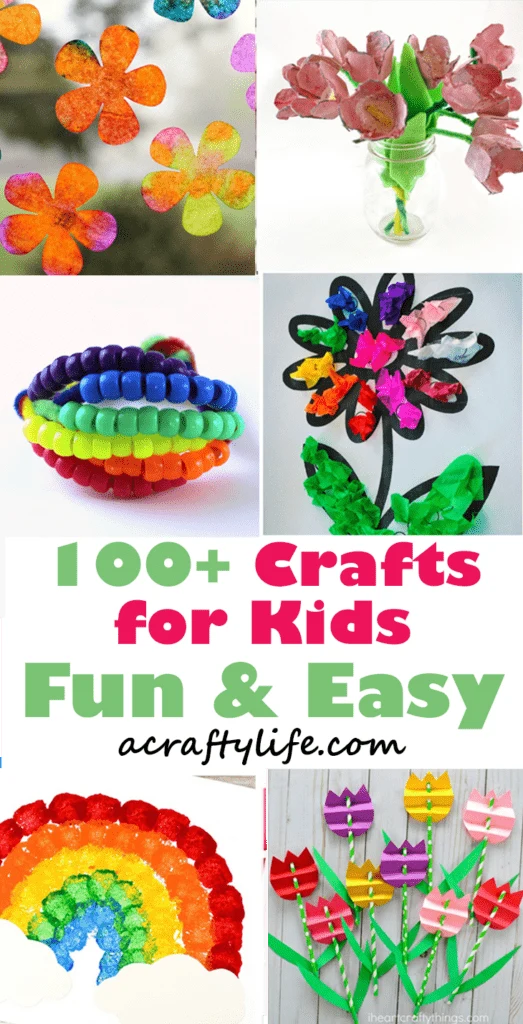 100 plus fun crafts for kids - acraftylife.com