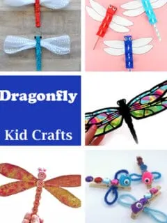 fun dragonfly crafts for preschoolers - arts and crafts for kids - acraftylife.com