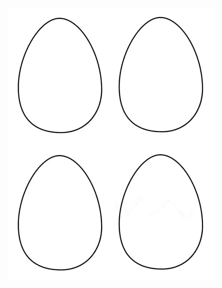 blank egg template medium PDF