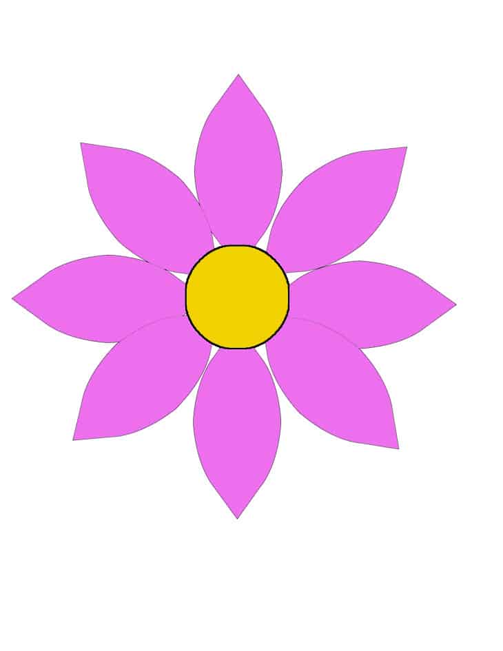 flower with petals template example