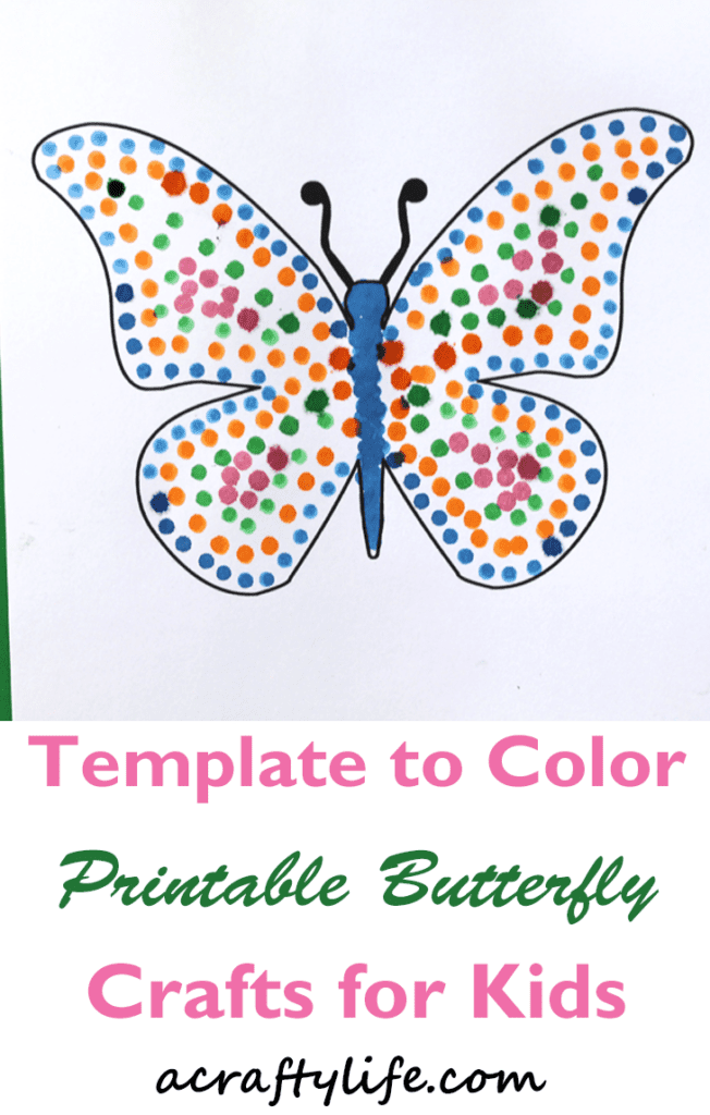 How To Make A Paper Butterfly With Free Template - Color Me Crafty