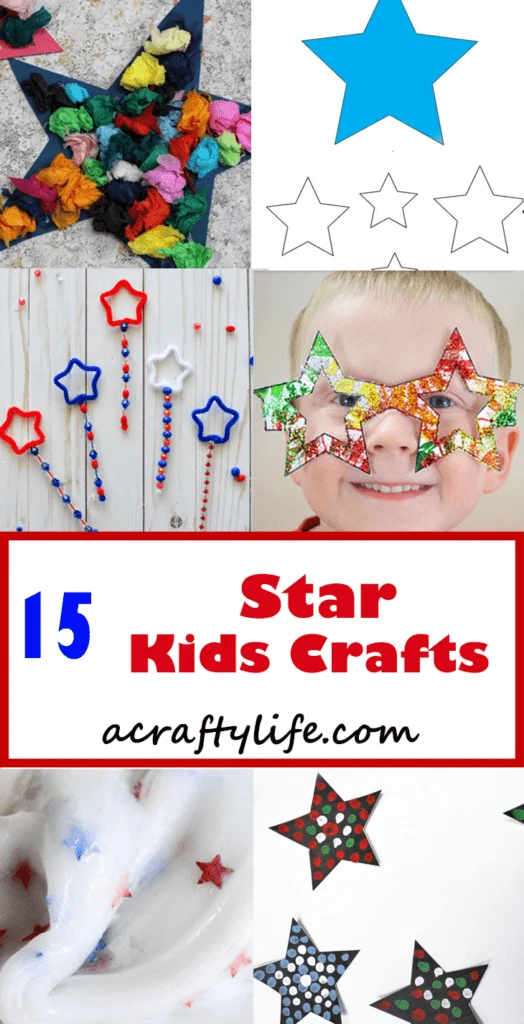 star crafts for preschoolers - acraftylife.com - #craftsforkids #preschool