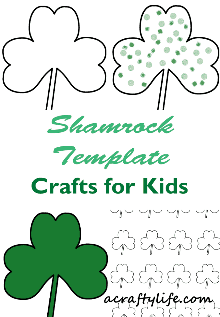 shamrock template printable cut out - acraftylife.com