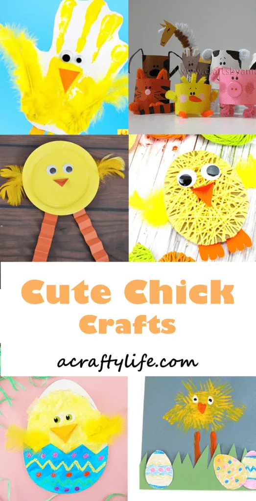 fun & easy chick crafts for preschoolers - farm crafts - Easter crafts - acraftylife.com