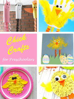 fun & easy chick crafts for preschoolers - farm crafts - Easter crafts - acraftylife.com