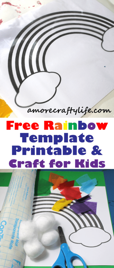 free rainbow template printable for all you crafts plus more rainbow crafts for kids.