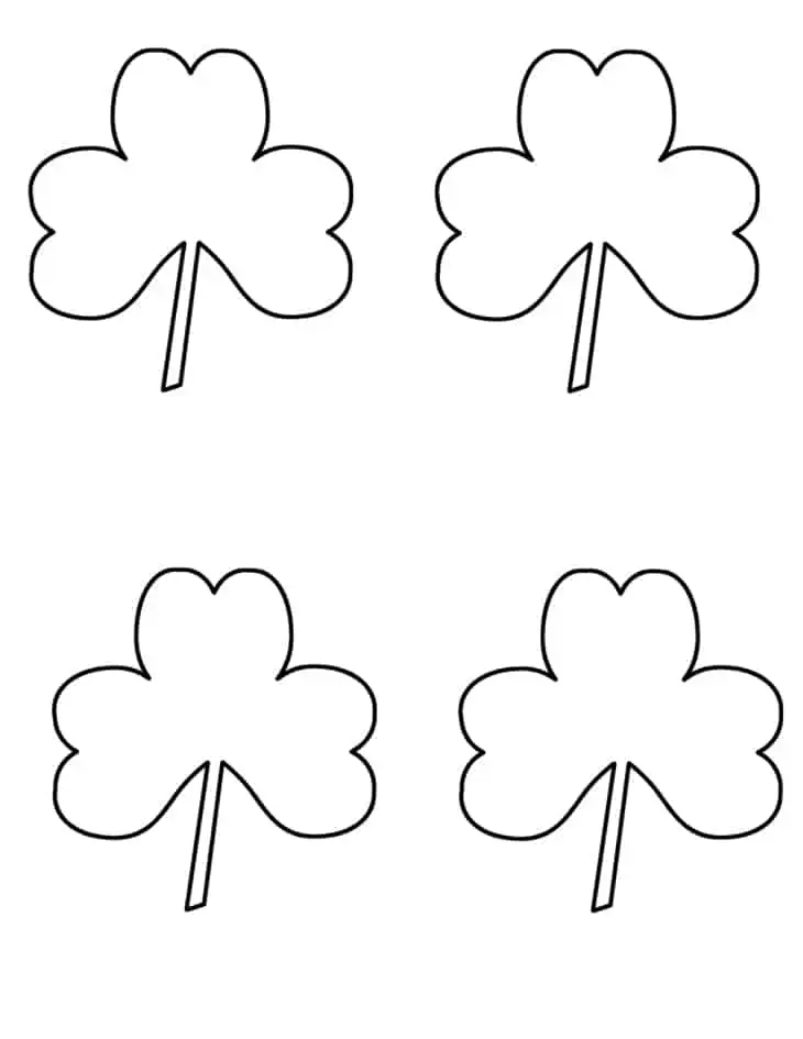 small shamrock printable template cut out - acraftylife.com