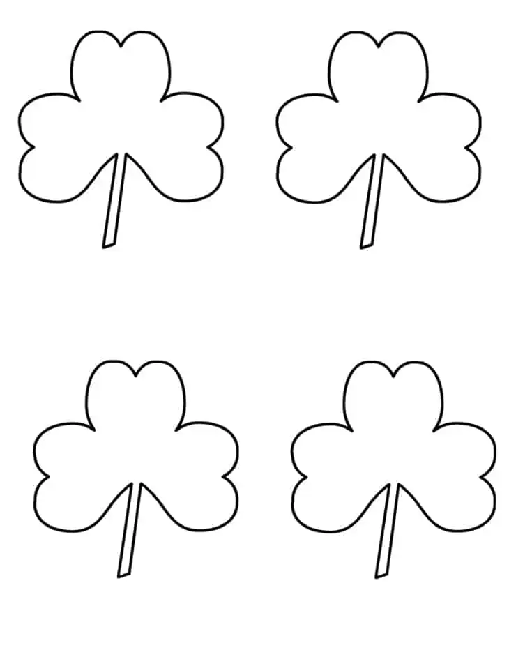 Free Printable Shamrock Templates (includes green shamrocks