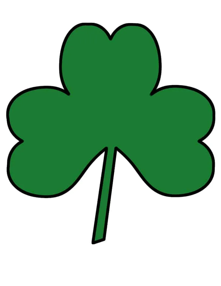 shamrock template free printable - crafts - acraftylife.com