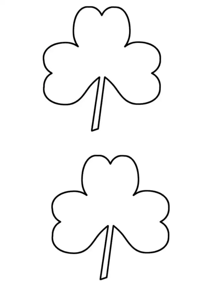 medium shamrock printable template - acraftylife.com