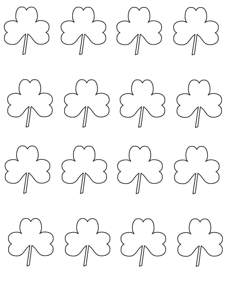 mini sized shamrock template printable - acraftylife.com