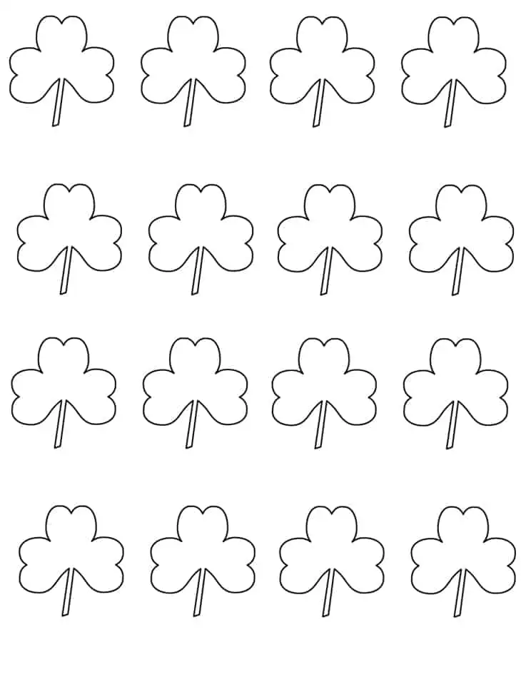 mini sized shamrock template printable - acraftylife.com