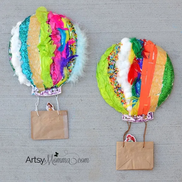 Make you own colorful hot air balloon craft for preschoolers. There are a bunch of fun and easy crafts for kids to try.