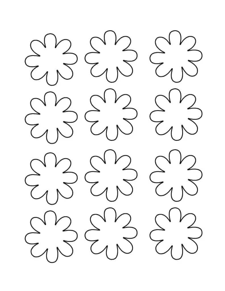 free flower printable template