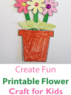 Make an easy paper flower craft. There is a free flower template. This craft needs just a few supplies.