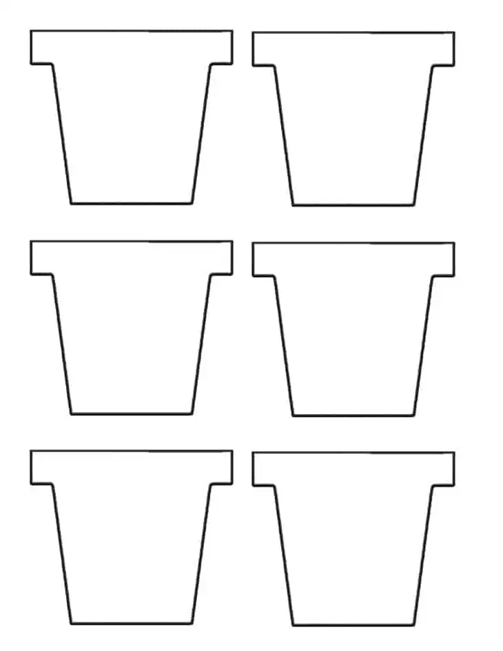 free flowerpot printable template PDF