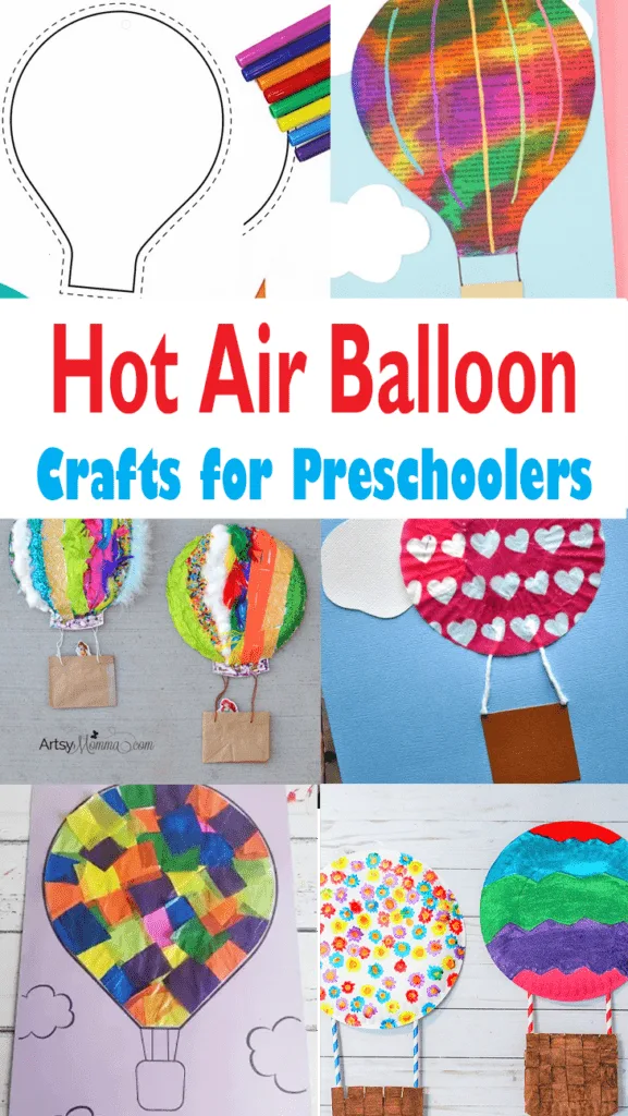 Make you own colorful hot air balloon craft for preschoolers. There are a bunch of fun and easy crafts for kids to try.