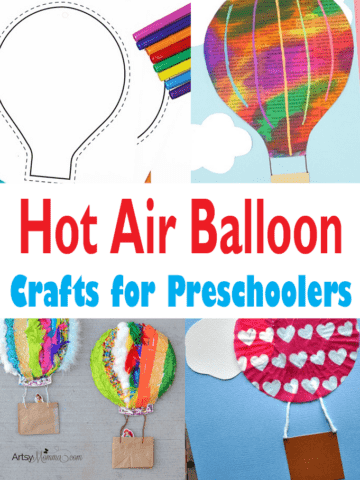 Make you own colorful hot air balloon craft for preschoolers. There are a bunch of fun and easy crafts for kids to try.