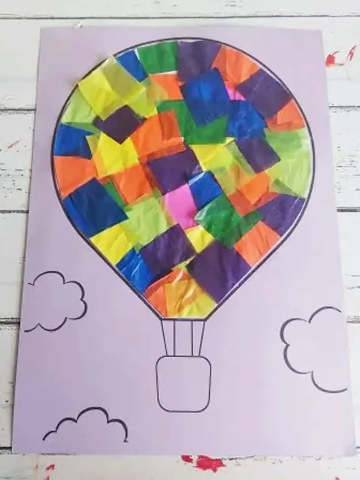 Make you own colorful hot air balloon craft for preschoolers. There are a bunch of fun and easy crafts for kids to try.